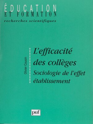 cover image of L'Efficacité des collèges